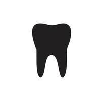 plantilla de icono de dientes color negro editable. vector