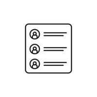 Job lists vector icon template black color editable. Job lists vector icon symbol Flat vector illustration for graphic and web design.