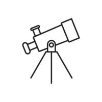 Telescope icon template black color editable. Telescope icon symbol Flat vector illustration for graphic and web design.