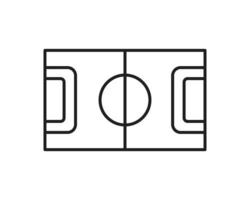 plantilla de icono de campo de fútbol color negro editable. ilustración de vector plano de símbolo de icono de campo de fútbol para diseño gráfico y web.