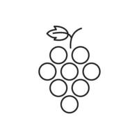 plantilla de icono de vector de uvas color negro editable. uvas vector icono símbolo plano vector ilustración para diseño gráfico y web.