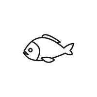 plantilla de icono de pescado color negro editable. icono de pescado símbolo de icono ilustración vectorial plana para diseño gráfico y web. vector