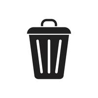 Bin Vector icon template black color editable. Bin Vector icon symbol Flat vector illustration for graphic and web design.