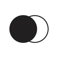 Fases de la plantilla de icono de vector de eclipse solar y lunar en color negro editable. fases de eclipse solar y lunar vector icono símbolo ilustración vectorial plana para diseño gráfico y web.