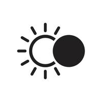 phases of solar and lunar eclipse vector icon template black color editable. phases of solar and lunar eclipse vector icon symbol Flat vector illustration for graphic and web design.