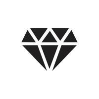 Diamond vector icon template black color editable. Diamond vector icon symbol Flat vector illustration for graphic and web design.