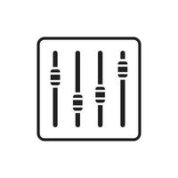 Equalizer icon template black color editable. Equalizer icon symbol Flat vector illustration for graphic and web design.