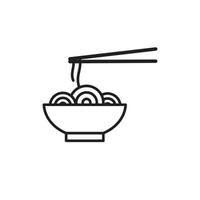 Noodle icon template black color editable.  Noodle icon symbol Flat vector illustration for graphic and web design.