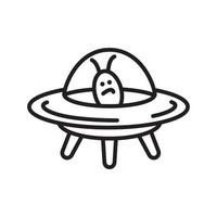 Ufo Flying spaceship icon template black color editable. Ufo Flying spaceship icon symbol Flat vector illustration for graphic and web design.