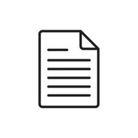 Document icon template black color editable. Document icon symbol Flat vector illustration for graphic and web design.
