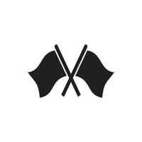flag icon template black color editable. flag icon symbol Flat vector illustration for graphic and web design.