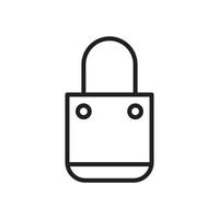 Tote bag icon template black color editable. Tote bag icon symbol Flat vector illustration for graphic and web design.