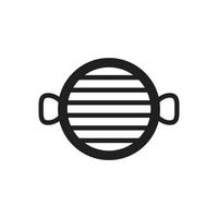 Grill icon template black color editable. Grill icon symbol Flat vector illustration for graphic and web design.