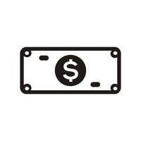 icono de efectivo en un moderno estilo plano aislado en un fondo gris. símbolo de dinero para el diseño de su sitio web, logotipo, aplicación, ui. ilustración vectorial, eps10. vector
