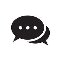 Chatting, message Icon template black color editable. Chatting, message Icon symbol Flat vector illustration for graphic and web design.