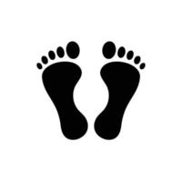 footprints vector icon template black color editable. footprints vector icon symbol Flat vector illustration for graphic and web design.