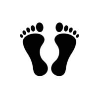 footprints vector icon template black color editable. footprints vector icon symbol Flat vector illustration for graphic and web design.