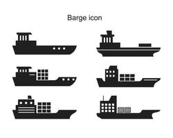 Barge icon template black color editable. Barge icon symbol Flat vector illustration for graphic and web design.