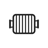 Grill icon template black color editable. Grill icon symbol Flat vector illustration for graphic and web design.