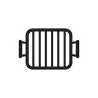 Grill icon template black color editable. Grill icon symbol Flat vector illustration for graphic and web design.