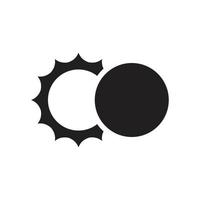 phases of solar and lunar eclipse vector icon template black color editable. phases of solar and lunar eclipse vector icon symbol Flat vector illustration for graphic and web design.