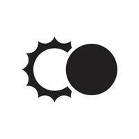 Fases de la plantilla de icono de vector de eclipse solar y lunar en color negro editable. fases de eclipse solar y lunar vector icono símbolo ilustración vectorial plana para diseño gráfico y web.