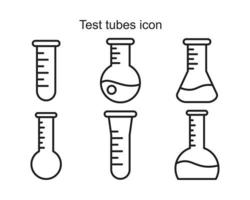 Test tubes icon template black color editable. Test tubes icon symbol Flat vector illustration for graphic and web design.