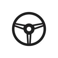 Steering wheel icon template black color editable. Steering wheel icon symbol Flat vector illustration for graphic and web design.