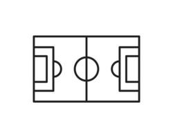 plantilla de icono de campo de fútbol color negro editable. ilustración de vector plano de símbolo de icono de campo de fútbol para diseño gráfico y web.