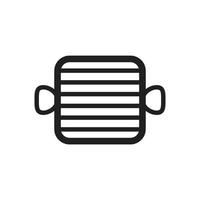 Grill icon template black color editable. Grill icon symbol Flat vector illustration for graphic and web design.