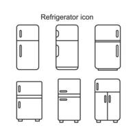 Refrigerator icon template black color editable. vector