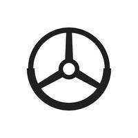 Steering wheel icon template black color editable. Steering wheel icon symbol Flat vector illustration for graphic and web design.