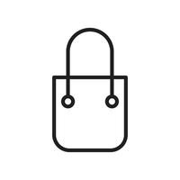 Tote bag icon template black color editable. Tote bag icon symbol Flat vector illustration for graphic and web design.