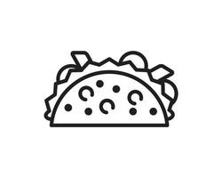 Plantilla de icono de taco en color negro editable. Ilustración de vector plano de símbolo de icono de taco para diseño gráfico y web.