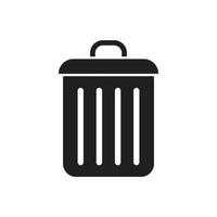 Bin Vector icon template black color editable. Bin Vector icon symbol Flat vector illustration for graphic and web design.