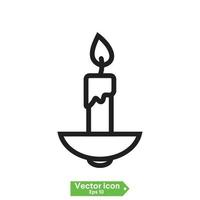 Candle icon - Vector. burn candle icon vector