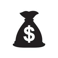 Money bag icon template black color editable. Money bag icon symbol Flat vector illustration for graphic and web design.