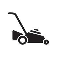 Lawn mower icon template black color editable. Lawn mower icon symbol Flat vector illustration for graphic and web design.