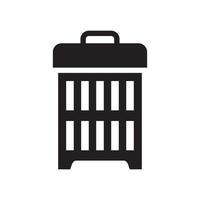 Trash can Icon template black color editable. Trash can Icon symbol Flat vector illustration for graphic and web design.