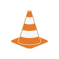 Traffic cone icon template black color editable. vector