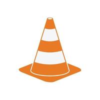 Traffic cone icon template black color editable. vector