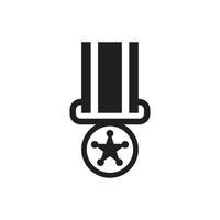 Medal icon template black color editable. Medal icon symbol Flat vector illustration for graphic and web design.