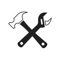 Wrench and screwdriver flat Icon template black color editable. Wrench and screwdriver flat Icon symbol Flat vector illustration for graphic and web design.