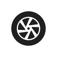 Tire Wheel icon template black color editable. Tire Wheel icon symbol Flat vector illustration for graphic and web design.
