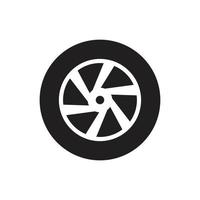 Tire Wheel icon template black color editable. Tire Wheel icon symbol Flat vector illustration for graphic and web design.