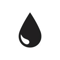 plantilla de icono de gota negra color negro editable. Ilustración de vector plano de símbolo de icono de gota negra para diseño gráfico y web.