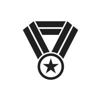 Medal icon template black color editable. Medal icon symbol Flat vector illustration for graphic and web design.