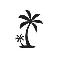 plantilla de icono de palmera color negro editable. Ilustración de vector plano de símbolo de icono de palmera para diseño gráfico y web.