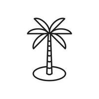 plantilla de icono de palmera color negro editable. Ilustración de vector plano de símbolo de icono de palmera para diseño gráfico y web.