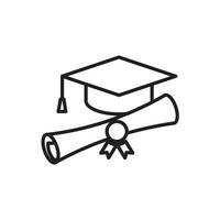 Diploma icon template black color editable. Diploma icon symbol Flat vector illustration for graphic and web design.